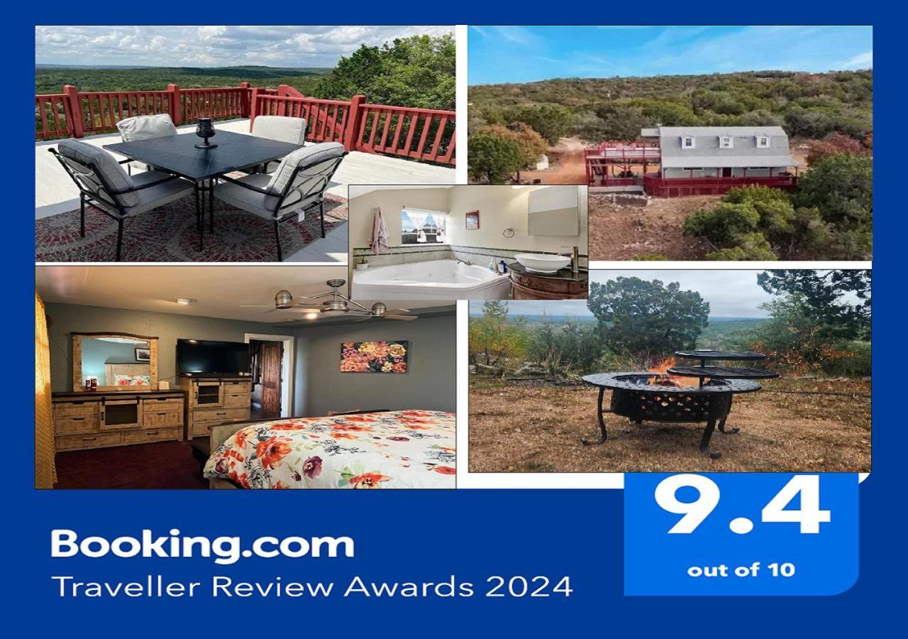 Entire 2Br 2Ba Hilltop View Home Sleeps 8 Pets 4 Acres Jacuzzi Central Ac Kingbeds Free Wifi-Parking Kitchen Washerdryer Starry Terrace Two Sunset Dining Patios Grill Stovetop Oven Fridge Onsitewoodedhiking Wildlife Coveredpatio4Pets & Birds Singing! Marble Falls Esterno foto